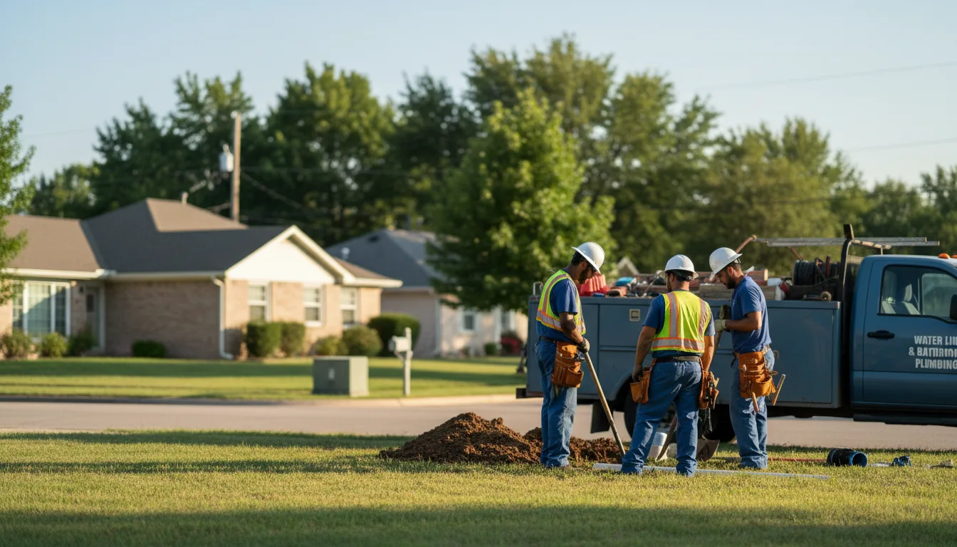 Residential water line and bathroom plumbing service in Melissa, TX